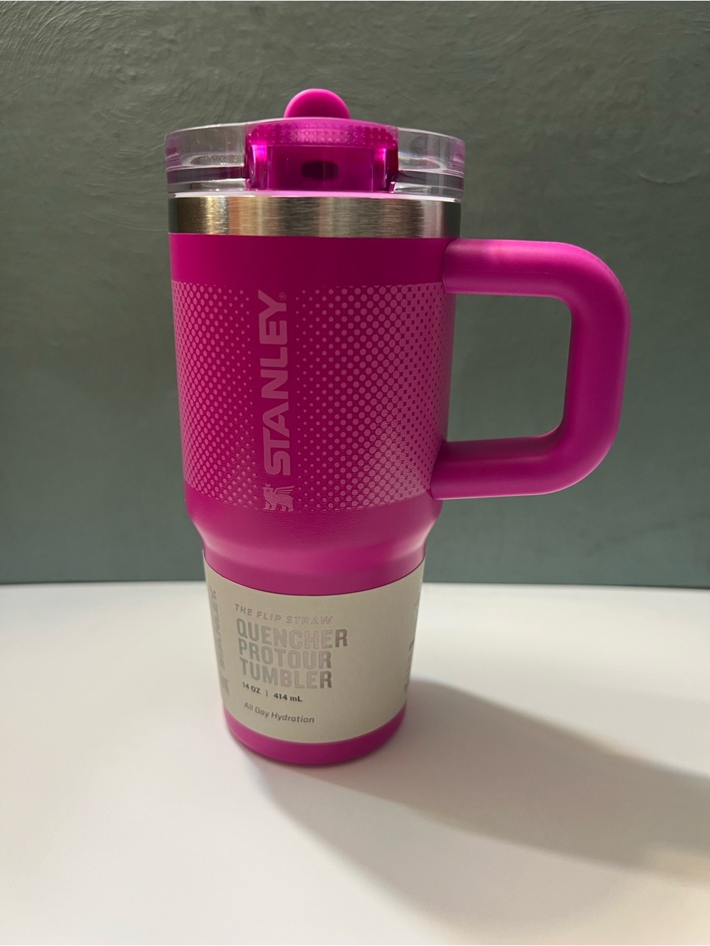 Stanley Pink Insulated Quencher Tumbler with Handle